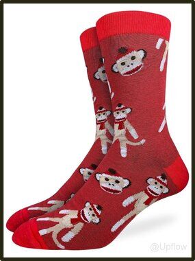 Men's Novelty Crew Socks Funny Cotton Blend Reinforced Heel Toe Casual Gift